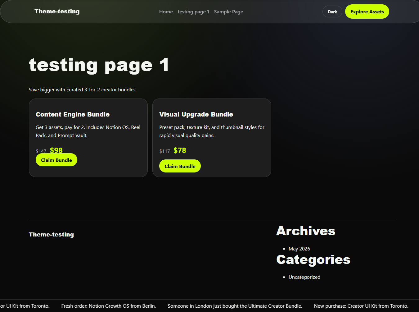 Bundles page of Tech-lux theme home page